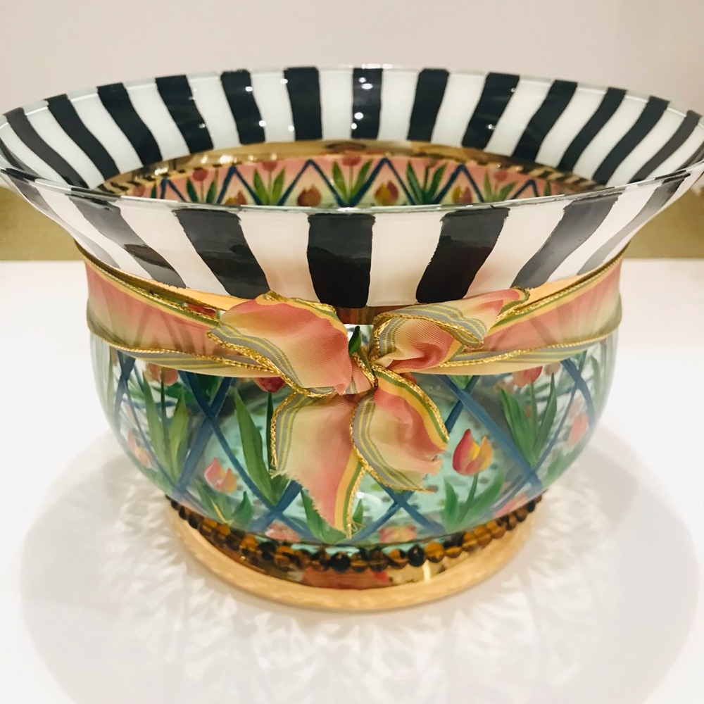 1983 McKenzie Childs Glass Bowl Retired item
